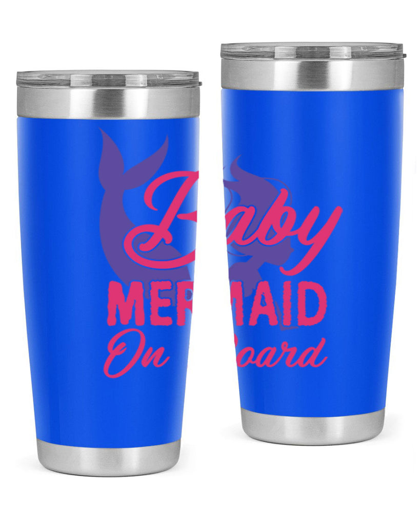 Baby Mermaid On Board 24#- mermaid- Tumbler