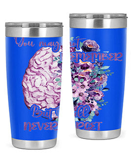 Brain Floral AlzheimerS Awareness 128#- alzheimers- Tumbler