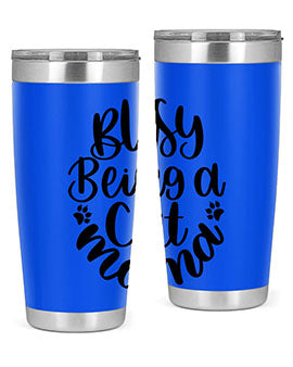 Busy Being A Cat Mama Style 80#- cat- Tumbler