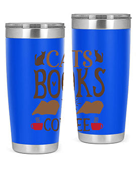 Cats Books Coffee Style 9#- cat- Tumbler