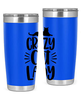 Crazy Cat Lady Style 92#- cat- Tumbler