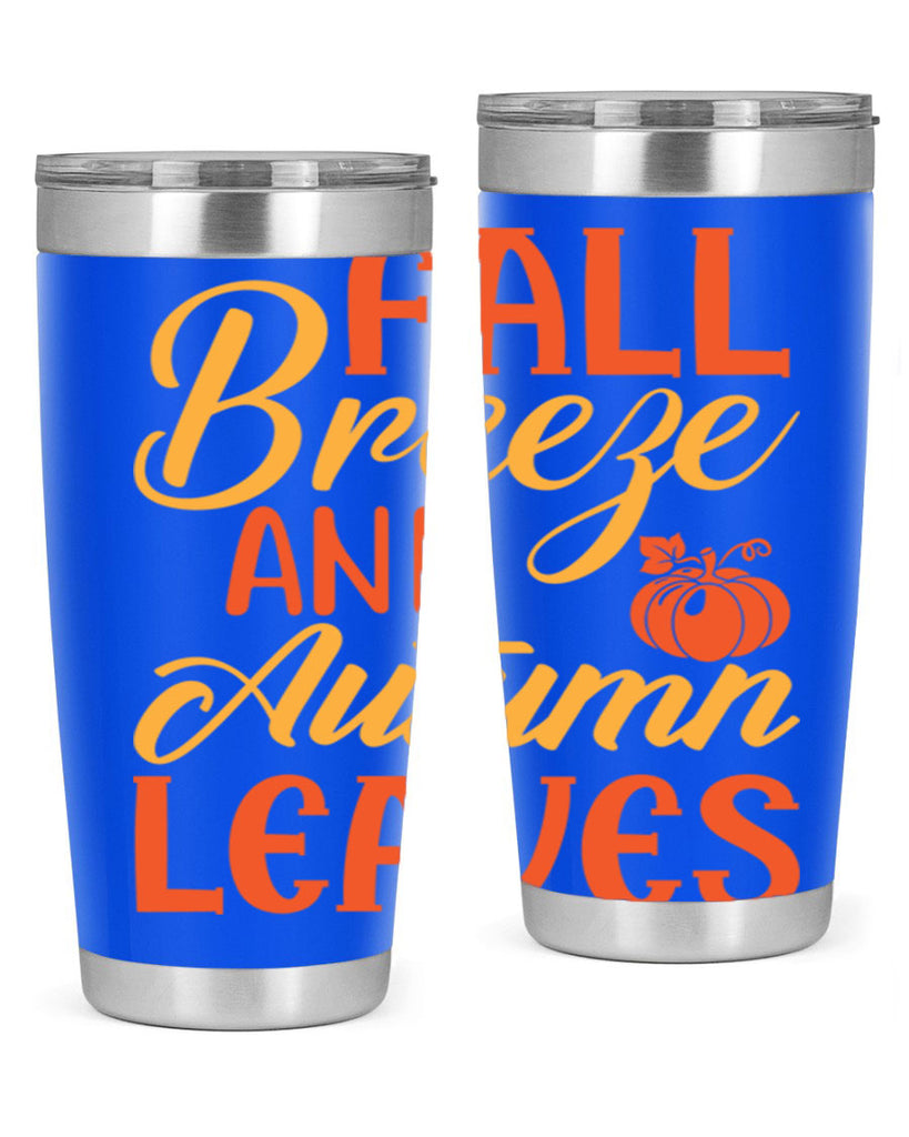 Fall Breeze and Autumn Leaves 92#- fall- Tumbler