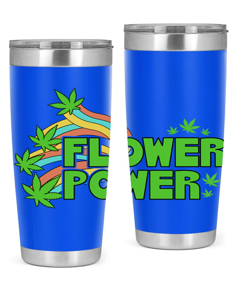 Flower Power Cannabis leaf 86#- marijuana- Tumbler