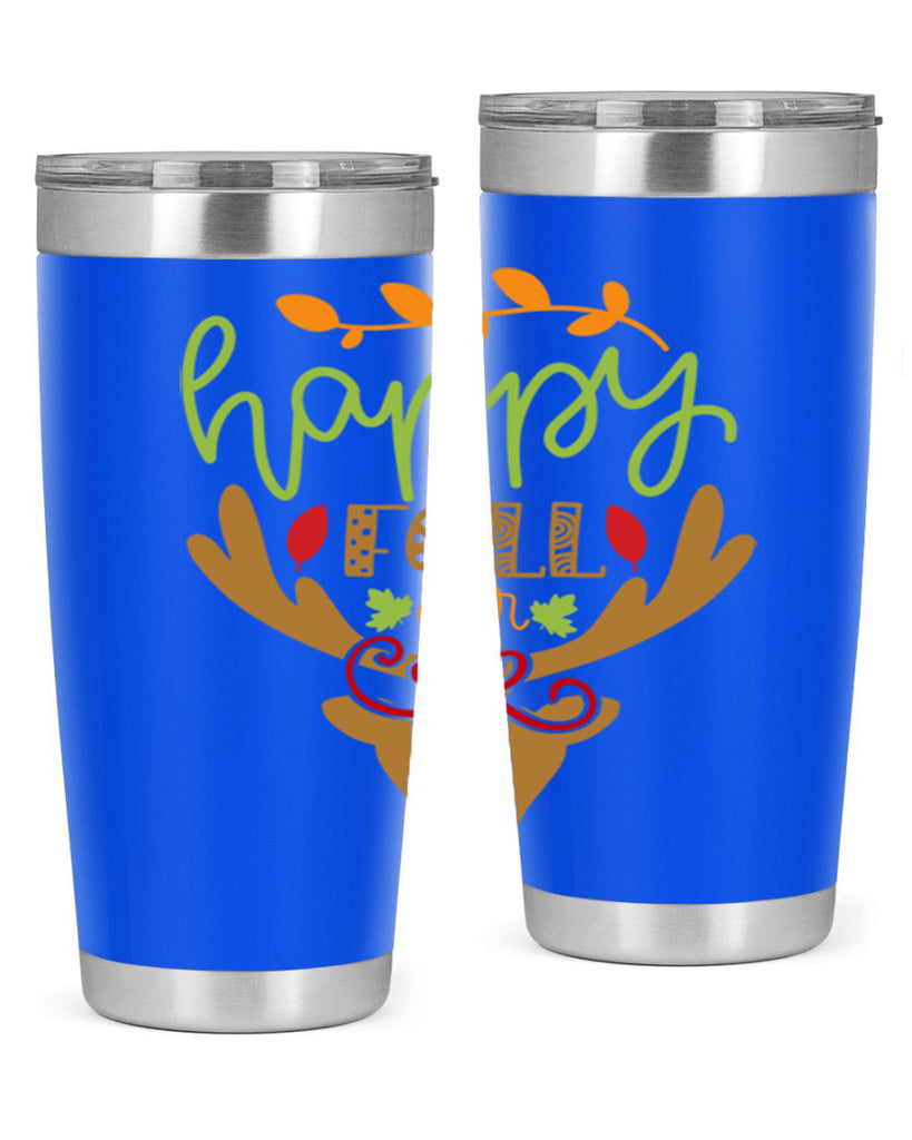 Happy Fall deer 219#- fall- Tumbler