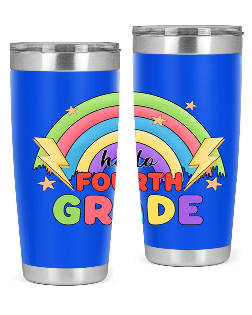 Hello 4th Grade Rainbow 13#- 4th  grade- Tumbler