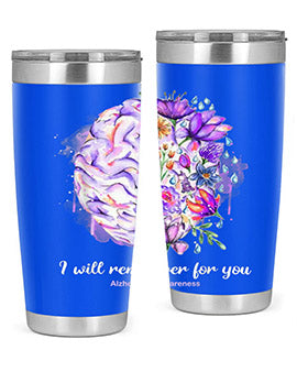 I Will Remember For You Brain Alzheimers Awareness 183#- alzheimers- Tumbler