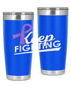 Keep Fighting Alzheimers Epilepsy Warrior Awareness Ribbon 189#- alzheimers- Tumbler