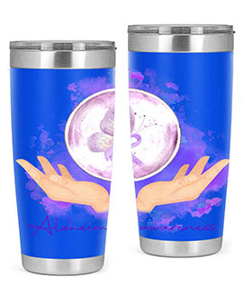 Love Purple Ribbon AlzheimerS Awareness 193#- alzheimers- Tumbler