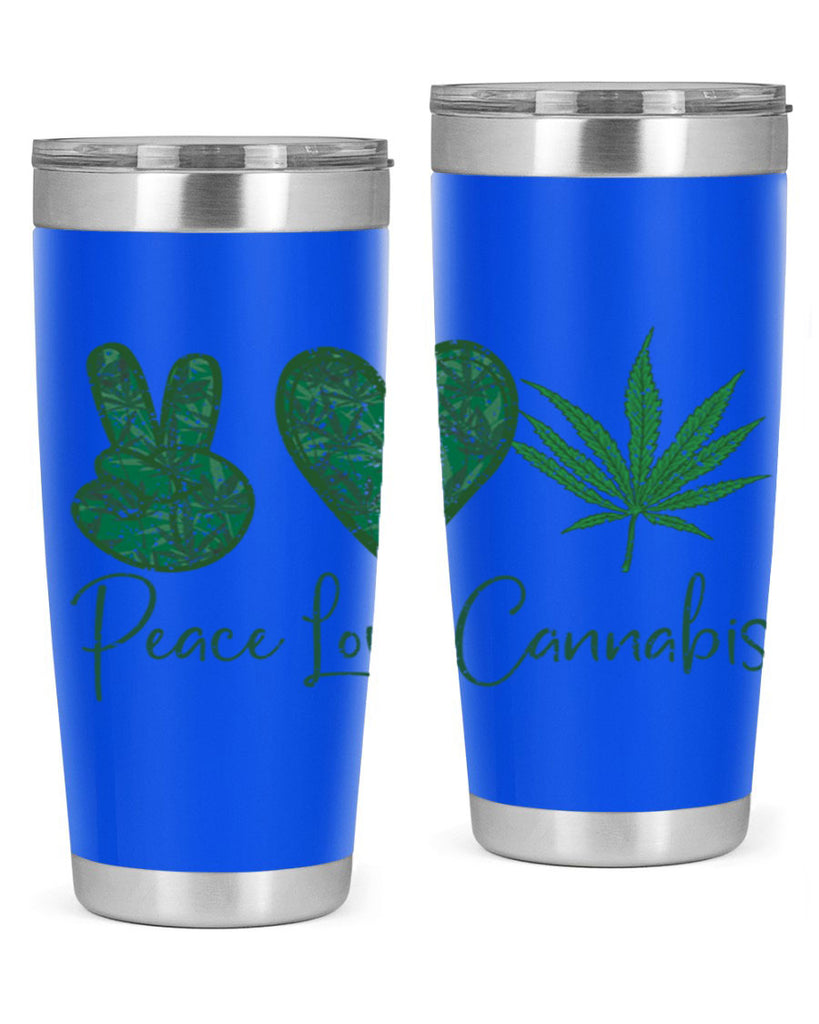 Peace Love Cannabis Sublimation 217#- marijuana- Tumbler