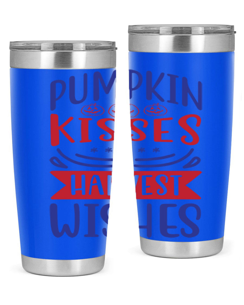 Pumpkin Kisses Harvest Wishes 522#- fall- Tumbler