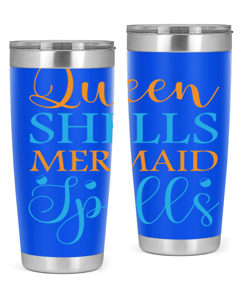 Queen Shells Mermaid Spells 546#- mermaid- Tumbler