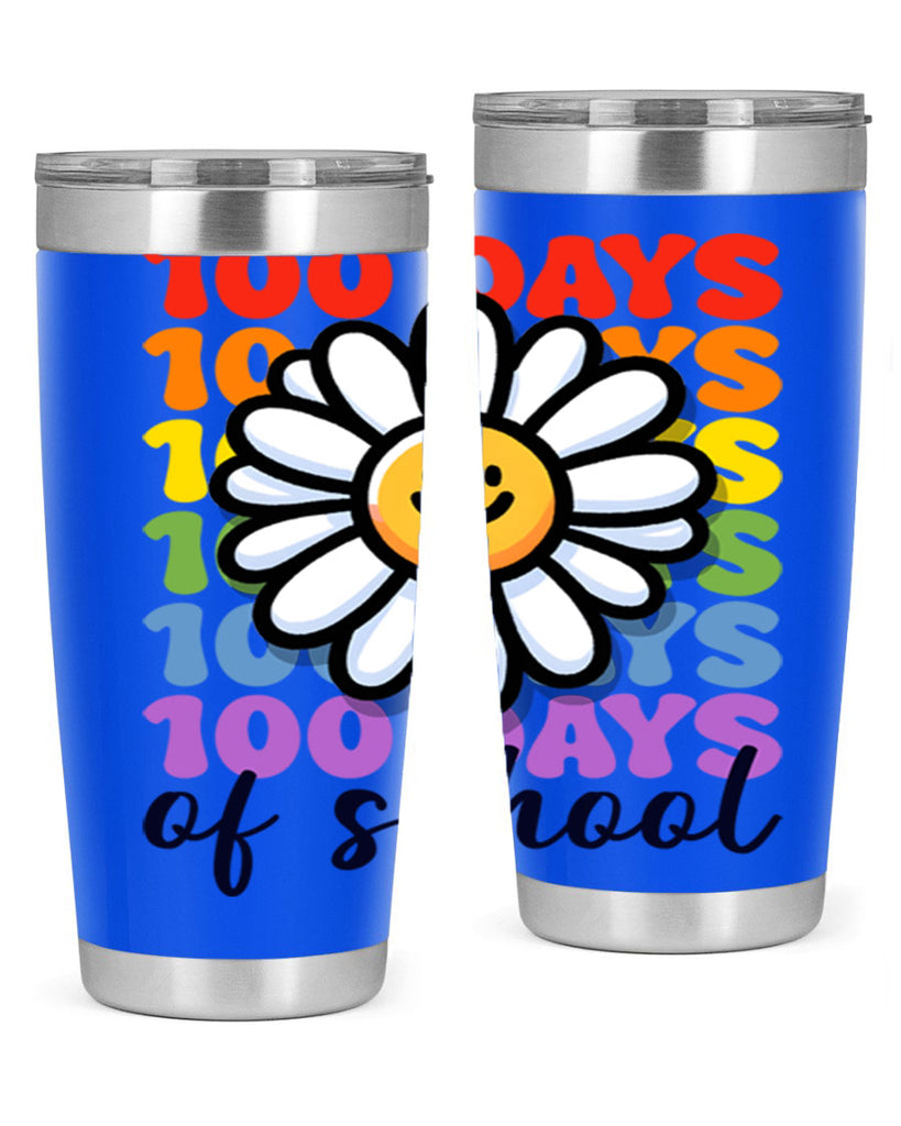 Retro Flower 100 Days Of 56#- 100 days of school- Tumbler