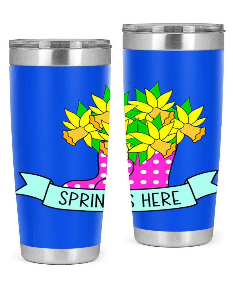Spring is here daffodil rainboots442#- spring- Tumbler