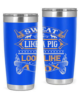 Sweat like a pig look like a fox Style 30#- pig- Tumbler