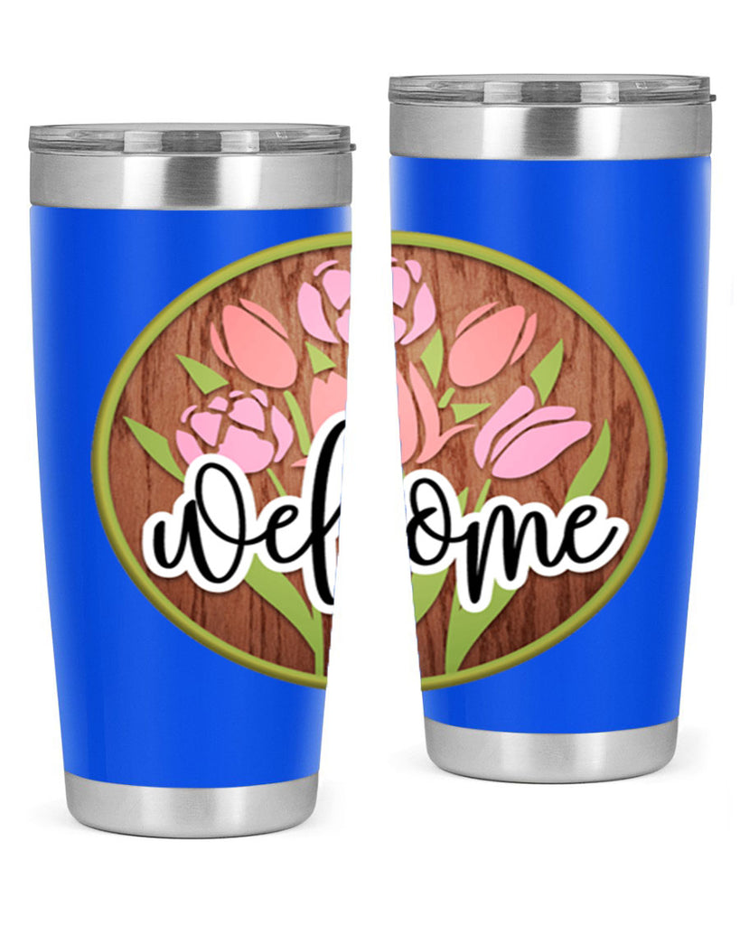 Welcome flowers bouquet Mockup570#- spring- Tumbler