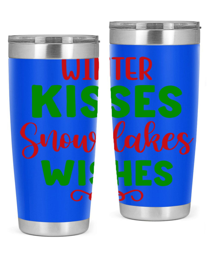 Winter Kisses Snowflakes Wishes 523#- winter- Tumbler