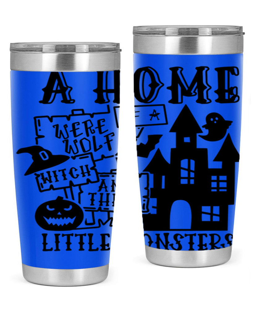 a home of a were wolf witch and their little monsters 96#- halloween- Tumbler