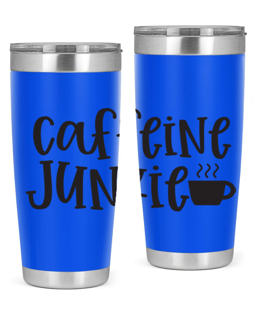 caffeine junkie 412#- mom- Tumbler