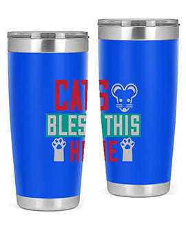 cats bless this home Style 36#- cat- Tumbler