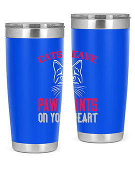 cats leave paw prints on your heart Style 39#- cat- Tumbler