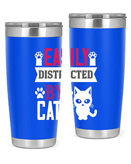 easily distracted by cats Style 47#- cat- Tumbler