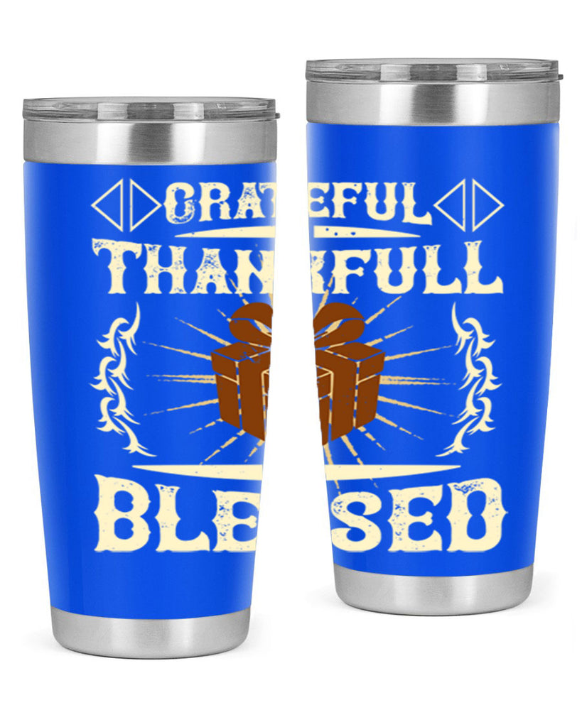 grateful thankfull blessed 40#- thanksgiving- Tumbler