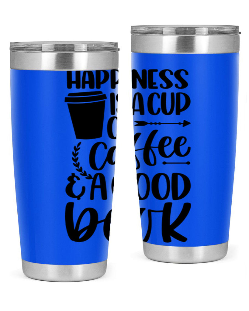 happiness is a cup of coffee 39#- reading- Tumbler