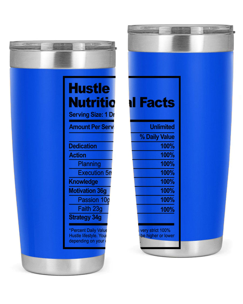 hustle nutritional facts 121#- black words phrases- Cotton Tank