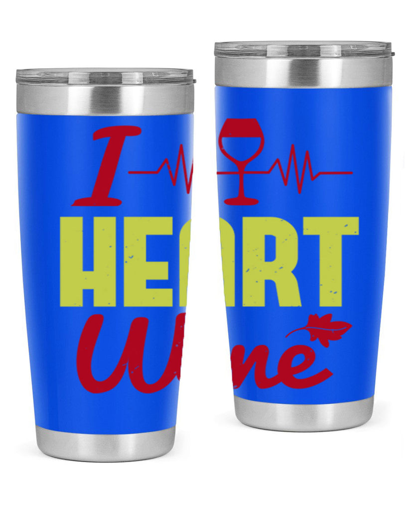 i heart wine 211#- wine- Tumbler