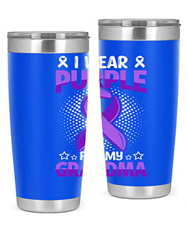 i wear purple for grandma 171#- alzheimers- Tumbler