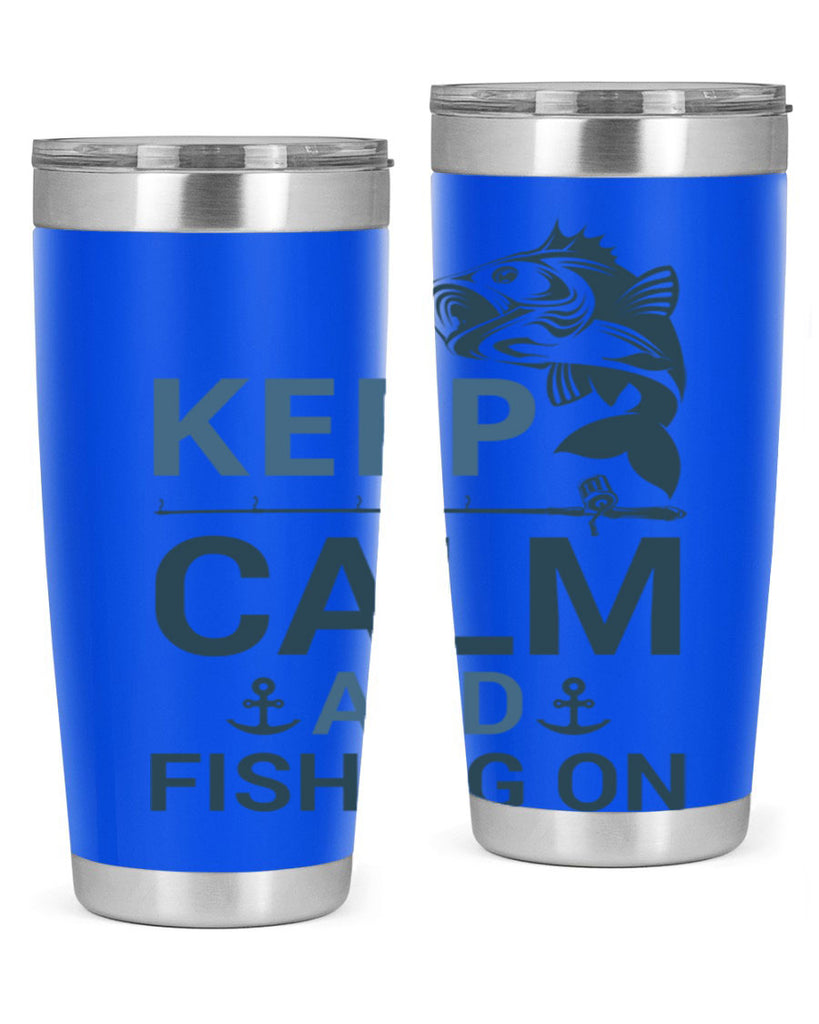 keep calm 65#- fishing- Tumbler