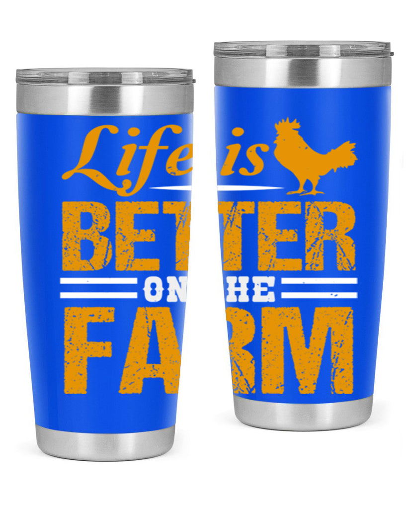 life is better on the farm 44#- farming and gardening- Tumbler