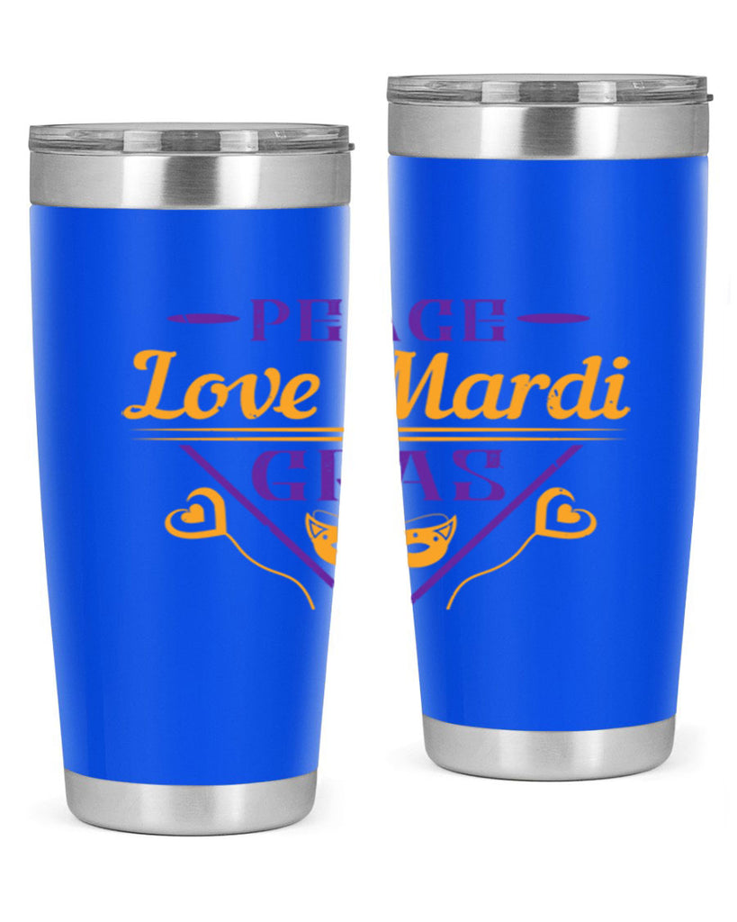 peace love mardi gras 39#- mardi gras- Tumbler