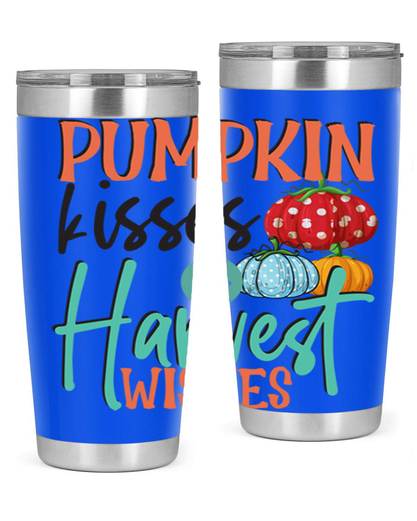 pumpkin kisses harvest wishes 526#- fall- Tumbler
