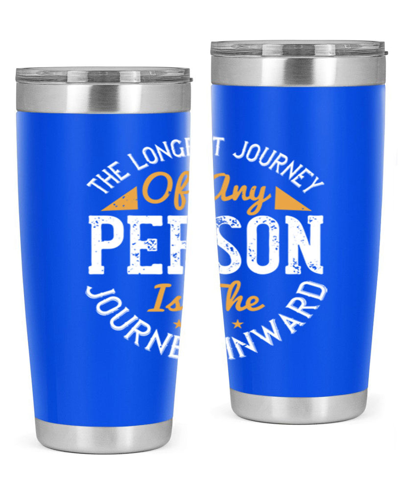 the longest journey of any person is the journey inward 60#- yoga- Tumbler