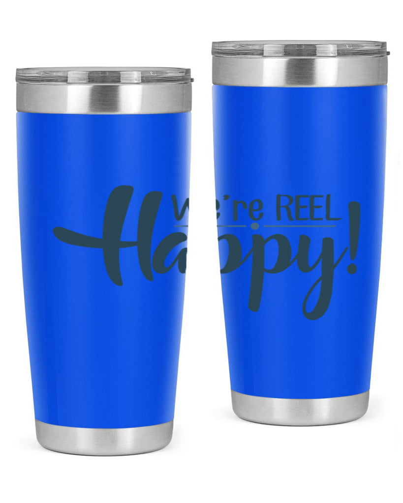 we are reel happy 16#- fishing- Tumbler