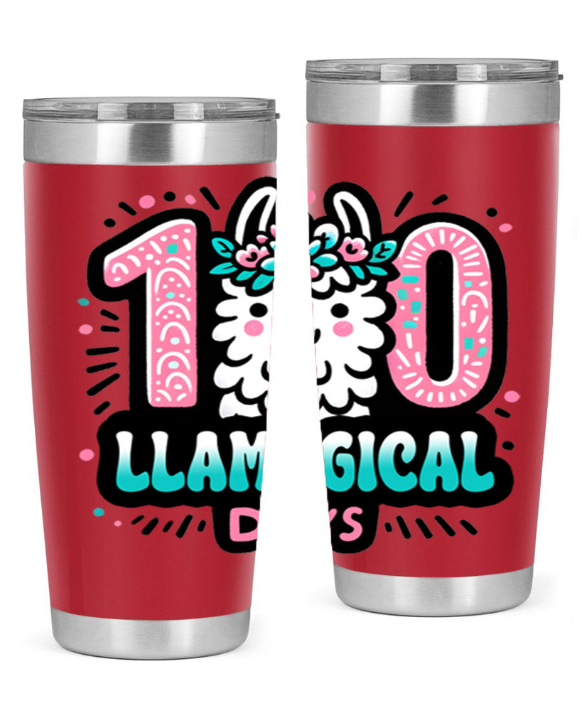 100 Llamagical Days Sublimation 35#- 100 days of school- Tumbler