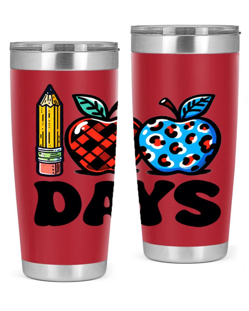 100th day of school Apple 38#- 100 days of school- Tumbler