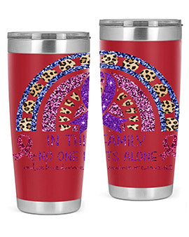 Alzheimer Awareness Purple Rainbow 2#- alzheimers- Tumbler