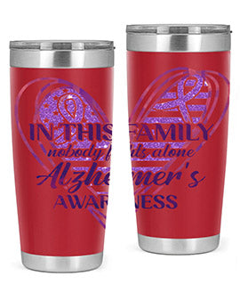 AlzheimerS Awareness American Flag 11#- alzheimers- Tumbler