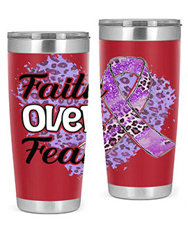 AlzheimerS Awareness Faith Over Fear 13#- alzheimers- Tumbler