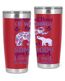 AlzheimerS Awareness Purple Elephant 16#- alzheimers- Tumbler