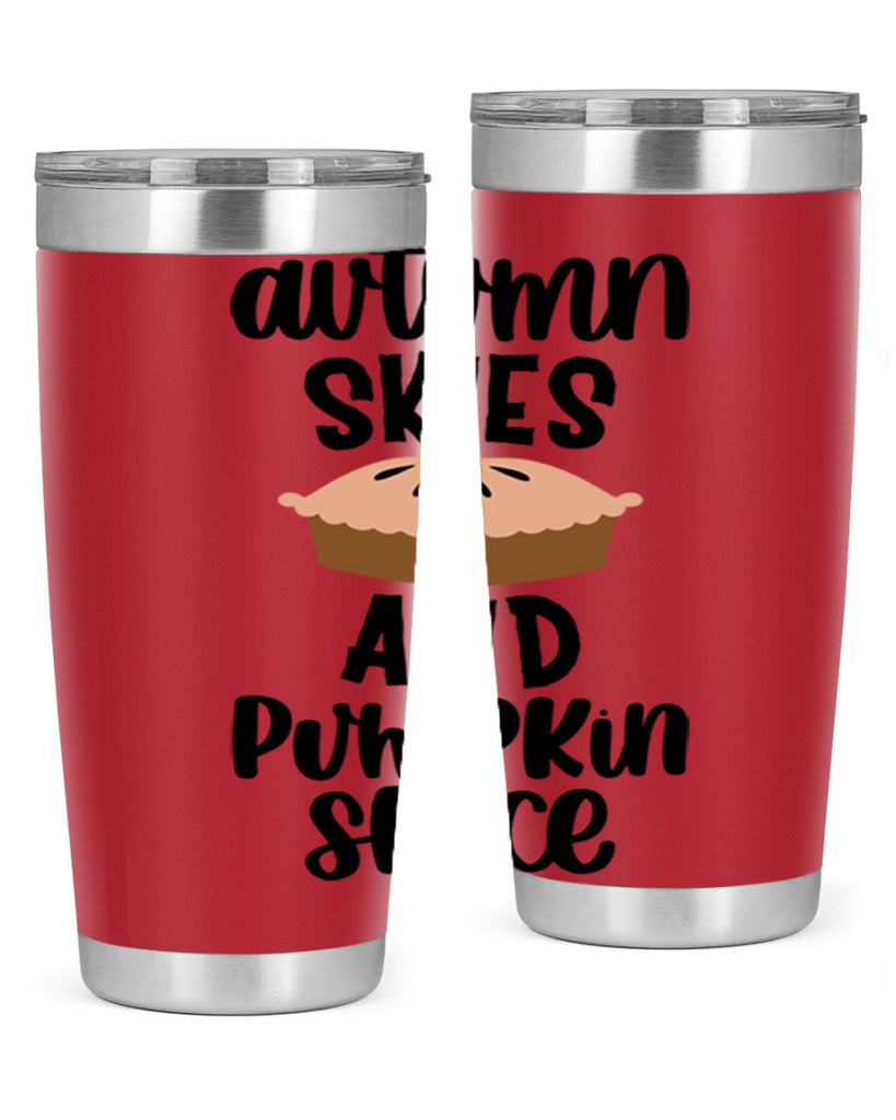 Autumn Skies And Pumpkin Spice 477#- fall- Tumbler