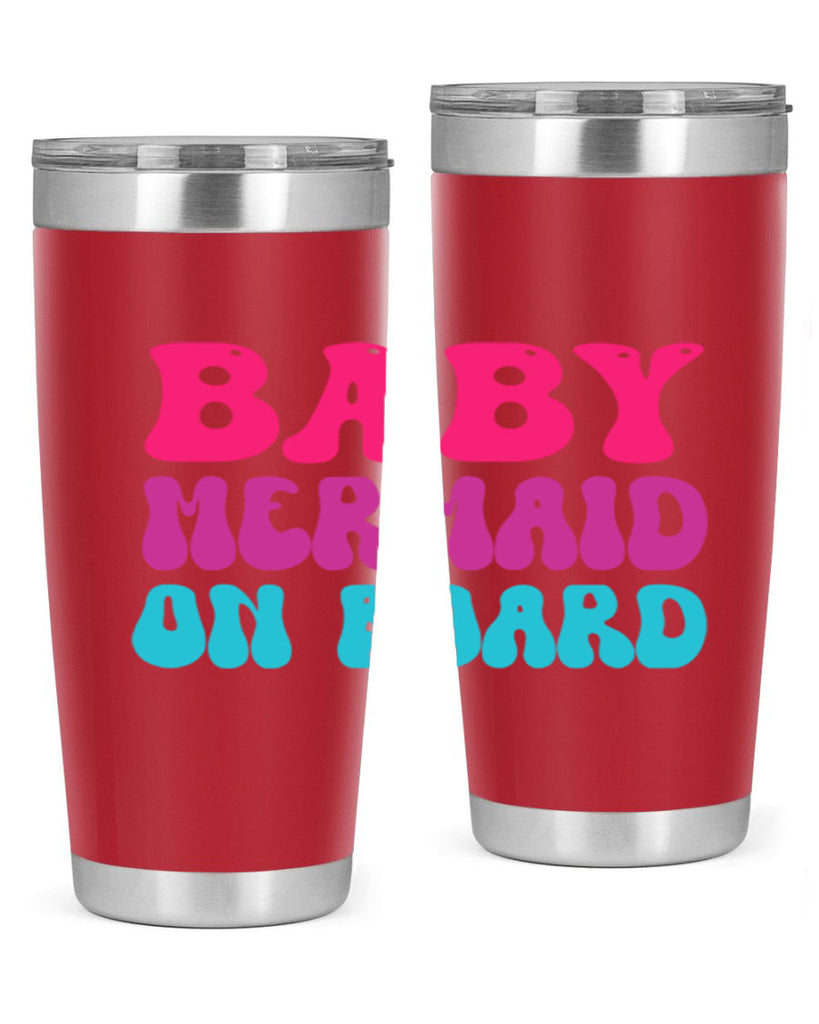 Baby Mermaid On Board 19#- mermaid- Tumbler