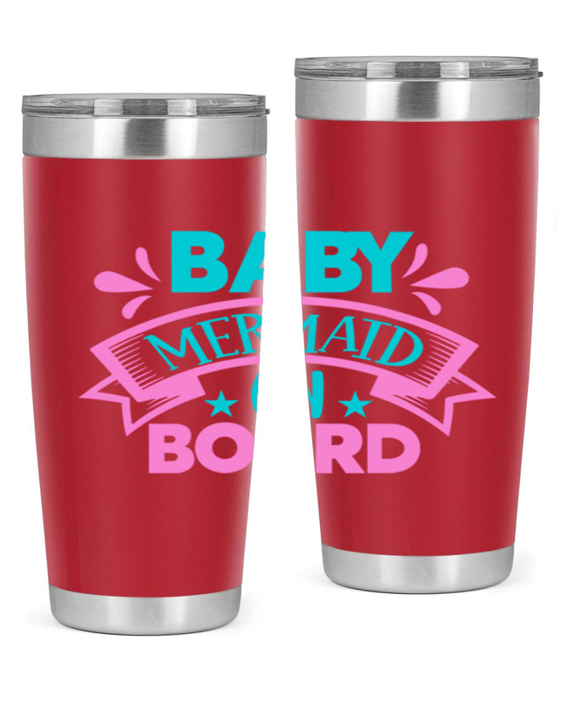 Baby Mermaid On Board 27#- mermaid- Tumbler