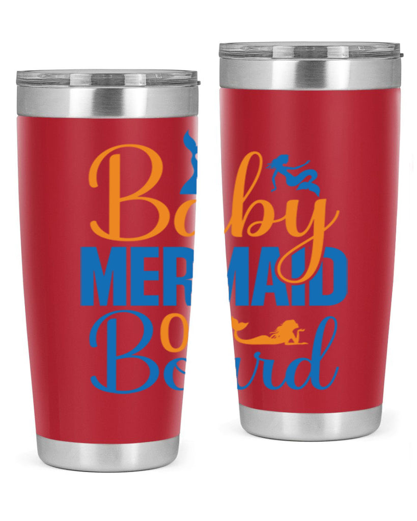 Baby Mermaid on Board 28#- mermaid- Tumbler