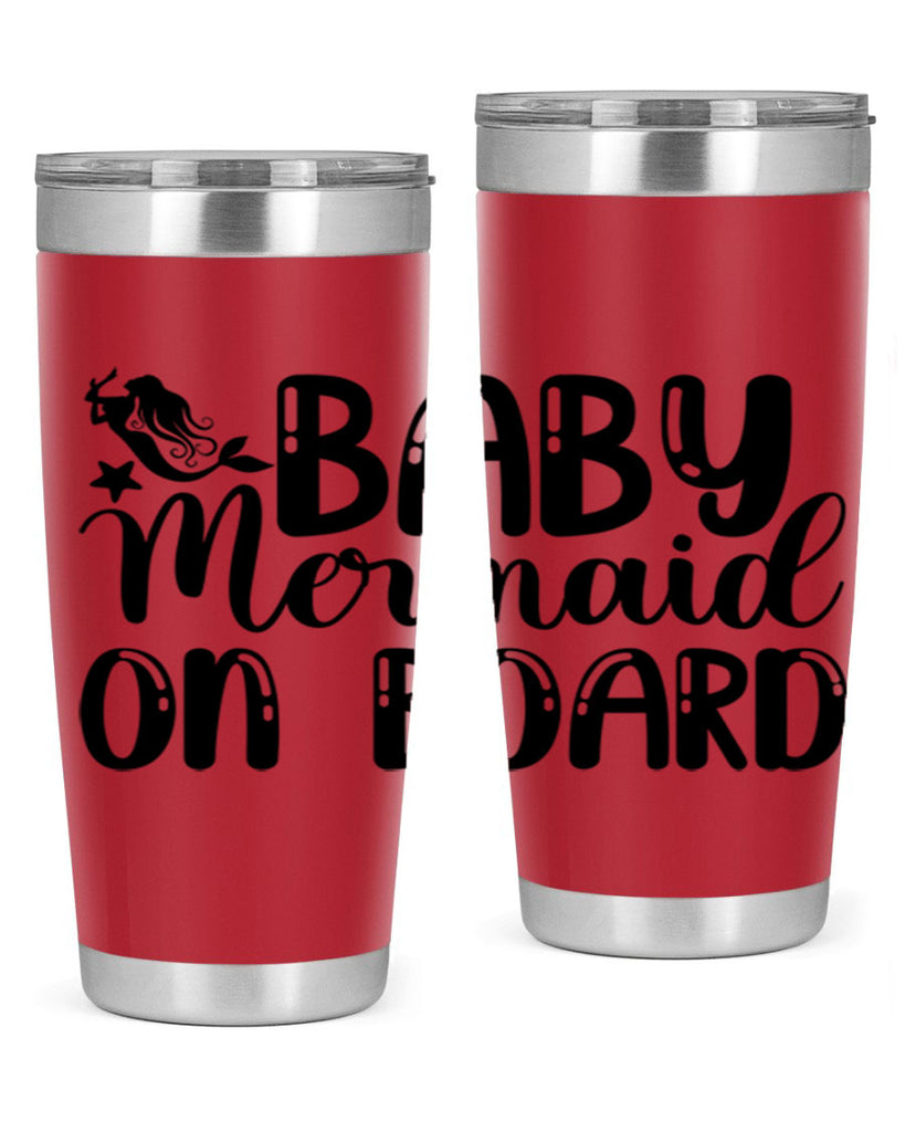 Baby Mermaid on Board 35#- mermaid- Tumbler