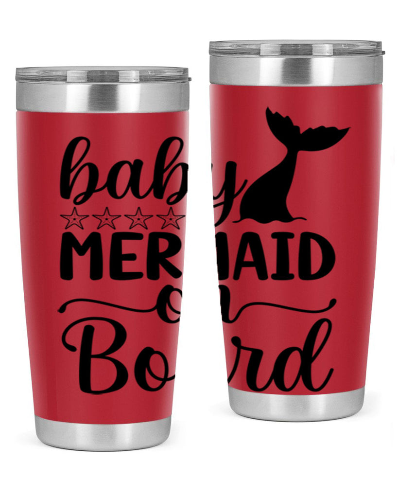 Baby mermaid on board 36#- mermaid- Tumbler