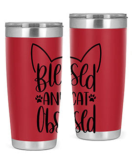 Blessed And Cat Obsessed Style 79#- cat- Tumbler