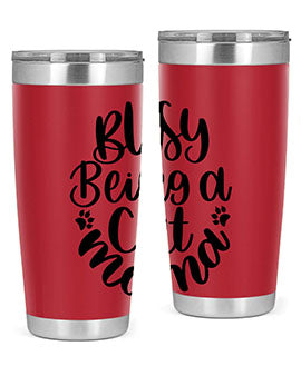 Busy Being A Cat Mama Style 80#- cat- Tumbler